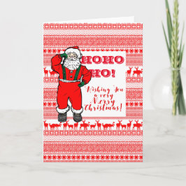 Anpassningsbar GOD JUL SANTA SEASON'S HÄLSNING Helgkort