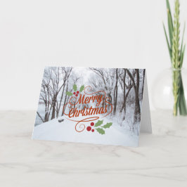 Anpassningsbar GOD JUL SNÖ VÄG KASONENS HÄLSNING Helgkort