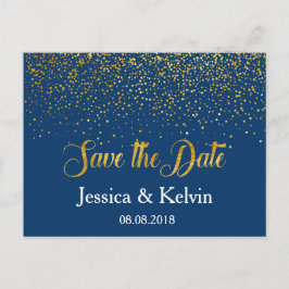 Anpassningsbar Gold Foil Confetti Gold Foil - Spar Meddelande Vykort
