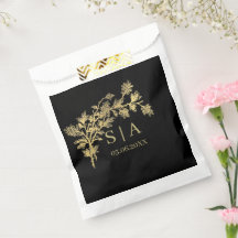 Anpassningsbar Gold Foil Luxury Botanical Monogram