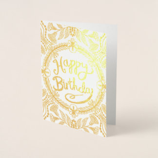 Anpassningsbar Golden Child Birthday Card med foto Folierat Kort
