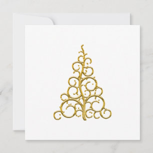 Anpassningsbar Golden Julgran Julkort