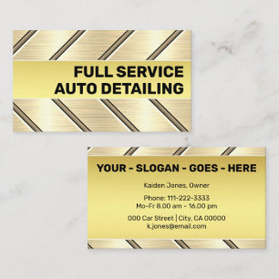 Anpassningsbar Golden Metall Steel Car Service Coo Visitkort