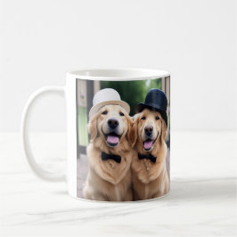 Anpassningsbar Golden Retriever Bröllop Mugg