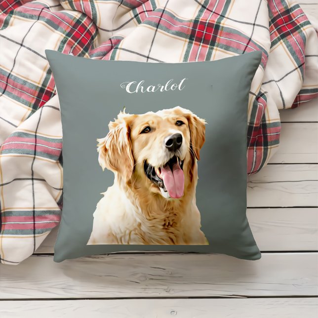 Anpassningsbar Golden Retriever Hund Personlig Rit Kudde (Skapare uppladdad)