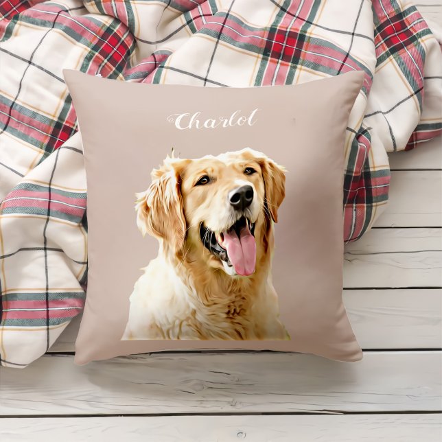 Anpassningsbar Golden Retriever Hund Personlig Rit Kudde (Skapare uppladdad)