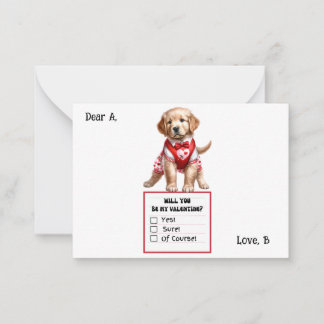 Anpassningsbar Golden Retriever Valpens Alla Hjärt Anteckningskort