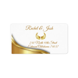 Anpassningsbar Golden Return-adressetikett Adressetikett