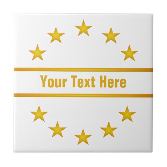 ANPASSNINGSBAR GOLDEN STARS-panel Kakelplatta (Framsidan)