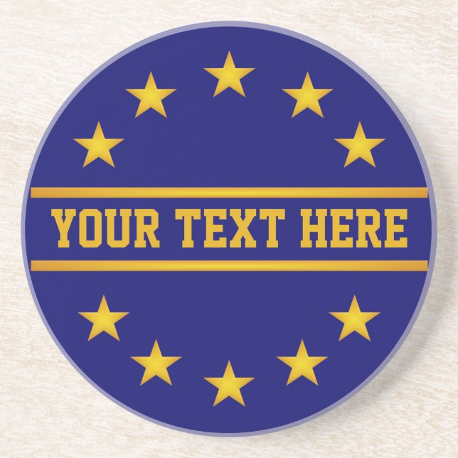 ANPASSNINGSBAR GOLDEN STARS underlägg Sandsten (Framsidan)