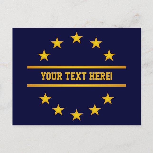 ANPASSNINGSBAR GOLDEN STARS-vykort Vykort (Framsida)