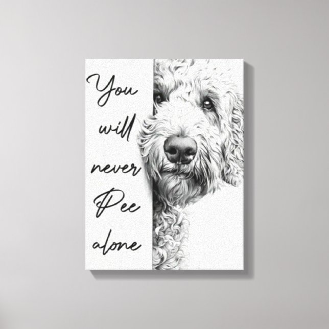 Anpassningsbar Goldendoodle Canvas Wall Art (Framsida)