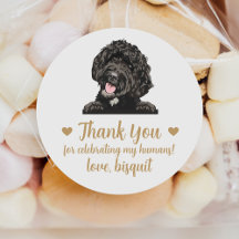 Anpassningsbar Goldendoodle Hund Wedding Favor Sti