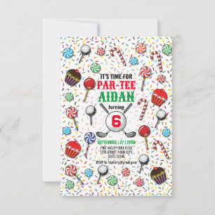 Anpassningsbar Golf Birthday Par-Tee Design Inbjudningar