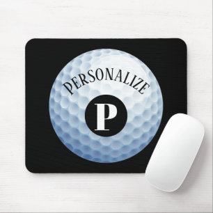 Anpassningsbar Golf Boll Baller Namn Initial Monog Musmatta