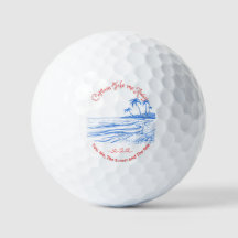 Anpassningsbar Golf boll set-Nautisk strandtema