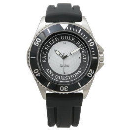 Anpassningsbar Golf Boll Sports Golfer Quote Black Armbandsur