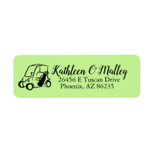 Anpassningsbar Golf Cart Golf Thees Returetiketter Returadress Etikett