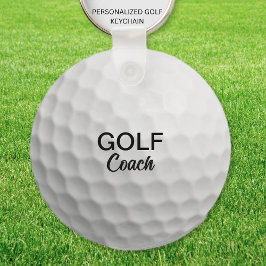 Anpassningsbar Golf Coach Keepsaké Nyckelring
