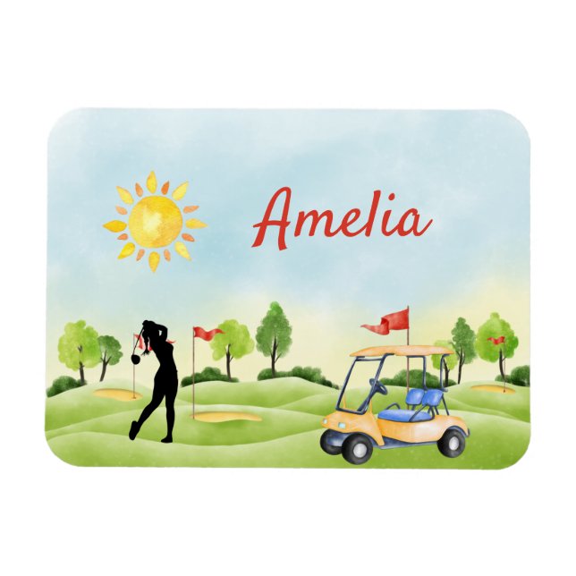 Anpassningsbar Golf Flexible Photo Magnet (Horisontell)