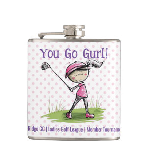 Anpassningsbar Golf Klubb Dam League Vinyl Wrappas Fickplunta