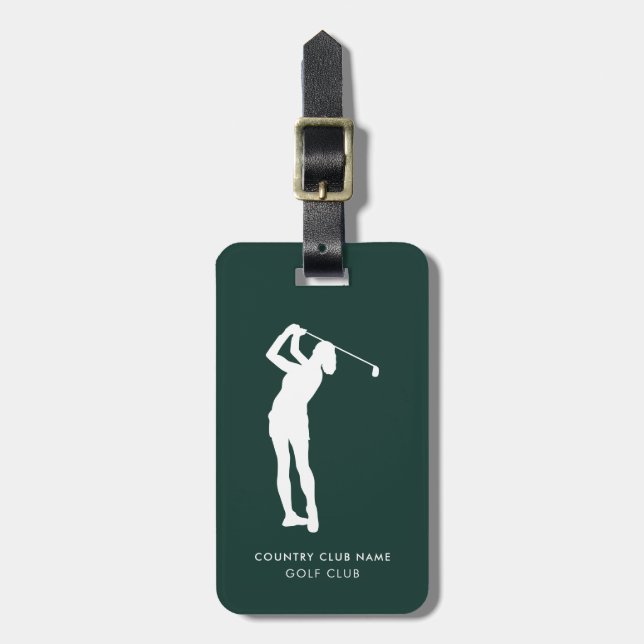 Anpassningsbar Golf Land Klubb Members Swatt Bagagebricka (Vertikal Framsida)