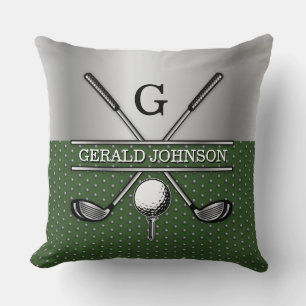 Anpassningsbar Golf Monogram Design Kudde