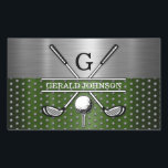 Anpassningsbar Golf Monogram Design Rektangulärt Klistermärke<br><div class="desc">Eleganten Golf Monogram Design från Edward Eksi med minimal Anpassningsbar. Enkel modifiering av INITIALER och TEXTS efter dina behov.</div>