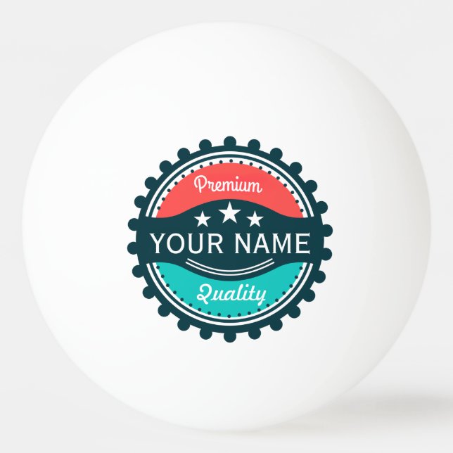 Anpassningsbar Golf Player Namn Red Grönt Pingisboll (Framsidan)