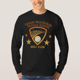 Anpassningsbar Golf School Klubb League Namn Numbe T Shirt