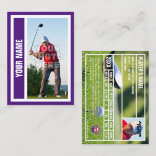 Anpassningsbar Golf Trading Card - Royalets Lila