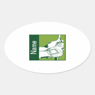 Anpassningsbar Golfer Ovalt Klistermärke