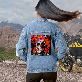 Anpassningsbar Gothic Skull Röd ros