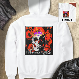 Anpassningsbar Gothic Skull Röd ros T Shirt