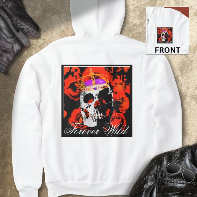 Anpassningsbar Gothic Skull Röd ros T Shirt (Skapare uppladdad)