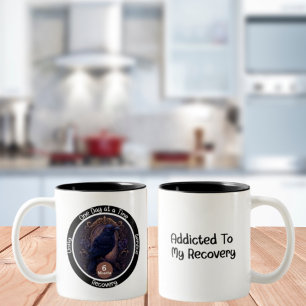 Anpassningsbar Gothic Sobriety Milestone Gift Två-Tonad Mugg