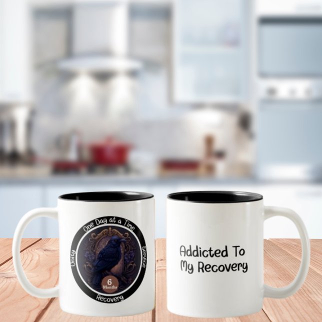 Anpassningsbar Gothic Sobriety Milestone Gift Två-Tonad Mugg (Skapare uppladdad)