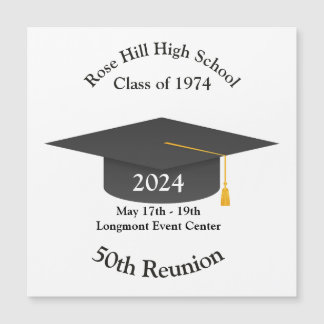 Anpassningsbar Grad Cap Reunion Spara-the-Date Mag