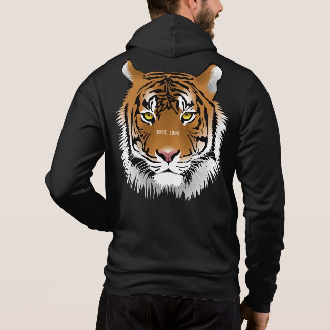 Anpassningsbar grafik med stor coola med svart vil t shirt (Baksida)