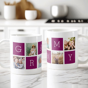 Anpassningsbar Grammy Photo Collage Kaffemugg
