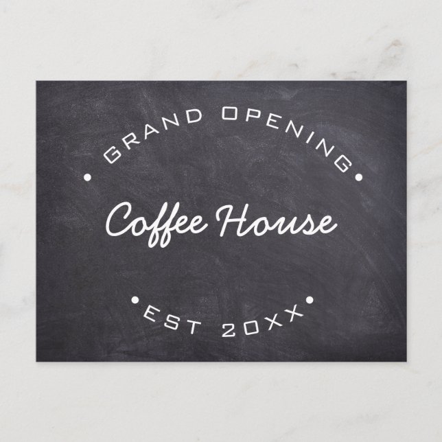 Anpassningsbar Grand Open Your Coffee House Vykort (Framsida)