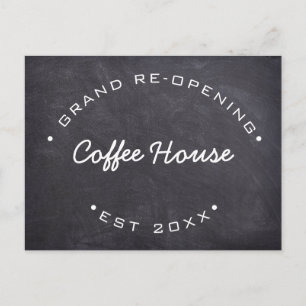 Anpassningsbar Grand Re-Open Your Coffee House Vykort