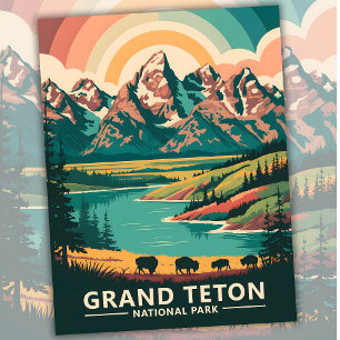 Anpassningsbar Grand Teton National Park Wildlife Vykort