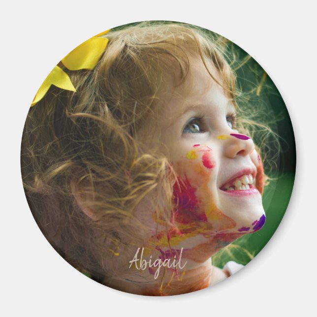 Anpassningsbar Grandchild Photo Gift for Grandma N Magnet (Framsidan)