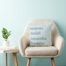Anpassningsbar Grandchildren Namn Kudde