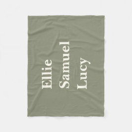 Anpassningsbar Grandchildren Namn Snyggt Rustic Fleecefilt
