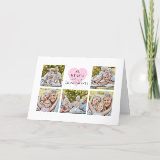 Anpassningsbar Grandfather Day Card med foton Tack Kort