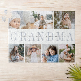 Anpassningsbar Grandma 7 Foto Grandchildren Collag Pussel