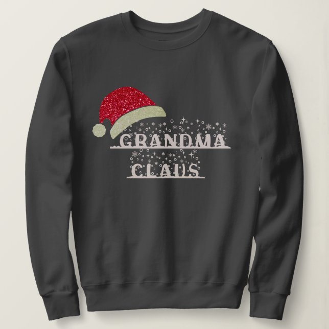 Anpassningsbar Grandma Clause jul T Shirt (Design framsida)