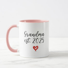 Anpassningsbar Grandma Gift, New Granny. 2025 Mugg